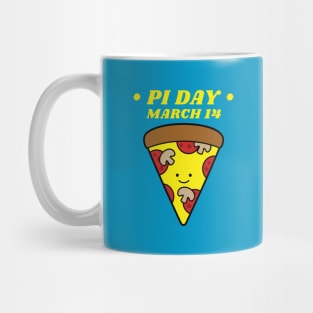 Pi Day March 14 Kawaii Pizza Slice Mug